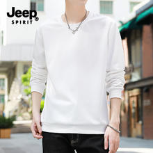 限移动端、京东百亿补贴：JEEP SPIRIT 吉普卫衣男春秋季新款素版内搭打底衫长袖t恤男装秋装 多款可选29.5元