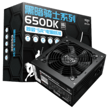 爱国者（aigo）额定500W 黑暗骑士650DK 台式机电脑主机电源（主动式PFC/宽幅节能温控/长线材/支持背线）125元