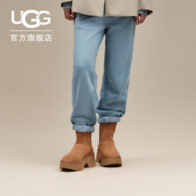 UGG秋季女士舒适时尚厚底人鱼短靴休闲雪地靴1158313 CHE | 栗色 361529元 (券后省50)