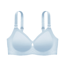 嫚熙（EMXEE）孕妇产后哺乳文胸 深V水滴喂奶哺乳内衣防下垂 倾城蓝 S119元 (券后省40)