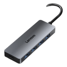 联想（Lenovo）USB3.0金属分线器扩展坞高速4口集线器HUB拓展坞笔记本电脑一拖多转换器转接头扩展器Type-C供电19.9元