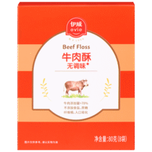 伊威（Eastwes）无调味牛肉酥80g(8袋) 含铁锌不添食盐白砂糖富含蛋白质44.9元 (券后省5)