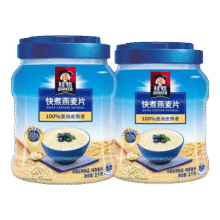QUAKER桂格1000g燕麦片社区精选懒人经典原味麦片冲饮代餐早餐 罐装快煮燕麦片1000g*2罐56.9元 (券后省3,月销1000+)