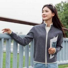 Navigare 意大利小帆船 女士全羊毛针织开衫 2334094503