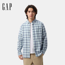 Gap 盖璞 纯棉翻领长袖衬衫常规上衣美版488512