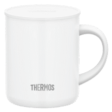 再降价 膳魔师（THERMOS） 不锈钢时尚简约带盖牛奶咖啡杯办公水杯把手杯可团购定制刻字 白色52.5元（需领券）