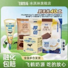 飞鹤牧场 奶砖脆筒经典威化冰淇淋大礼包 40支￥79.90 5.3折
