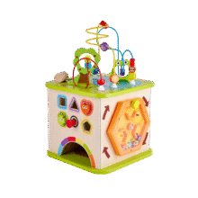 Hape(德国)儿童早教玩具六面体百宝箱开心农场游戏盒E1810398元（返60元E卡）