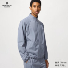 20 点UNIQLO 优衣库 男装高弹力运动夹克 合作款 480411 黑色