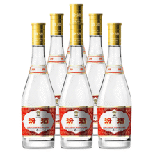 汾酒 山西杏花村53度黄盖玻汾清香型  475ml*6瓶装217元（三人团）