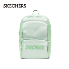 斯凯奇（Skechers）双肩包男女红色书包时尚大容量休闲运动旅行背包 宝石绿/清绿/05E669元（需领券）