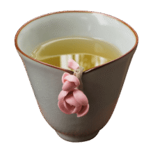 真迹 汝窑主人杯陶瓷茶杯手捏花品茗杯个人杯大号杯子家用喝茶杯 手捏花美人杯-月白109元