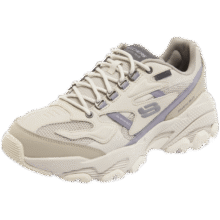斯凯奇（Skechers）男鞋夏季休闲鞋户外运动鞋厚底增高老爹鞋复古百搭熊猫鞋 浅灰色/LTGY 42.5447元 (券后省30)