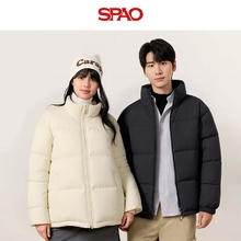 SPAO 立领绗线棉服男女同款 浅米#纯色券后89元