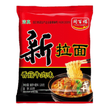 新拉面原装速食方便面泡面香菇牛肉袋装面食韩式正宗口味 【新拉面 香菇牛肉味120g】2袋2.95元