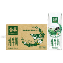 金典 全脂 利乐钻 纯牛奶 3.6g蛋白质 250ml 16盒101.4元（合33.80元/件）