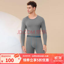 Schiesser 舒雅 男士舒美棉3A抗菌圆领保暖秋衣秋裤套装E5/23918W