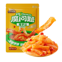 三只松鼠魔芋丝540g/60包 香辣混合口味素食魔芋爽解馋辣条休闲零食卤味9.9元（需领券）