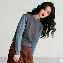 阿仕顿 Artsdon 2025年秋季女士百搭舒适双领修身假两件针织衫券后36.9元