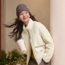 蕉下气绒外套女立领中暖CL18624轻量速热保暖棉服女可机洗144.5元