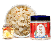 PLUS会员、试用：雷允上【礼物】加拿大进口西洋参片100g 直径0.6-0.8cm用处泡茶水47.41元