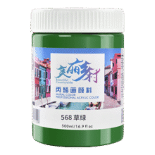 美邦祈富丙烯颜料500ml草绿墙绘涂鸦防水防晒不掉色肌理画颜料美丽乡村系列A805814元 (送赠品,券后省0.9)