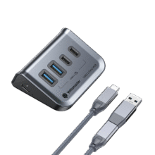 尤达大师（Yottamaster） USB3.2分线器扩展坞4口hub拓展坞一拖多转换器适用黑神话悟空台式电脑带Type-C供电口 0.5米92元 (每满300减50,券后省7)