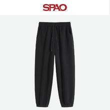 SPAO 男士 冬季加绒加厚保暖直筒束脚裤
