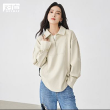 对白 2025春秋 美式翻领卫衣 S-XL109元