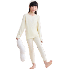 芬腾【防凉空调服】女童儿童中大童秋衣秋裤安睡套装弹力打底服薄款27元（超V更低价）