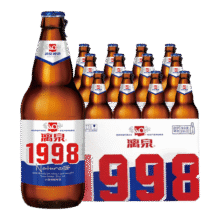 漓泉啤酒 1998小度特酿精酿8度 500mL*12瓶 整箱装 喜宴喜酒 送礼自饮91.4元 (每满95减20,券后省0.95)
