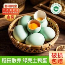 鄱湖鸭舍 正宗鄱阳湖鲜麻鸭蛋60-70g*10枚11.9元包邮