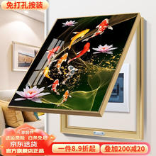 柳莺花燕 电表箱装饰画免打孔竖款现代简约遮挡配电箱电闸箱欧式客厅挂画 6030款 80X60遮挡70X50表箱 上掀款
