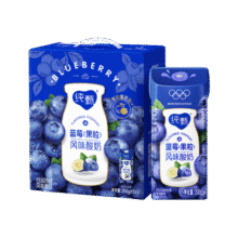 纯甄蓝莓水果味酸奶200g*10盒/提【营养早餐 礼盒送礼】31.9元 (券后省18)