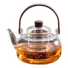 泡茶壶耐热玻璃提梁壶茶具烧水壶家用泡茶电陶炉高硼硅蒸煮 透明单壶1000ml10.99元(买一送一)