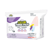 三只小猪（The three piggy）拉拉裤全芯设计轻薄透气干爽男女宝宝尿不湿囤货装 拉拉裤单包3XL码30片/新旧款混发39.9元