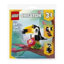 LEGO 乐高 热带巨嘴鸟 30688 积木拼插（59块）14.9元