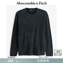 Abercrombie & Fitch 男装春季复古舒适宽松华夫格圆领长袖T恤 124-4532132.4元