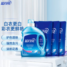 蓝月亮洗衣液12斤套装：亮白增艳薰衣草3kg瓶+1kg袋*345.2元（返24元京东E卡 ）