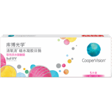 库博光学清氧清进口透明隐形眼镜硅水凝胶日抛5片装 750度19.9元