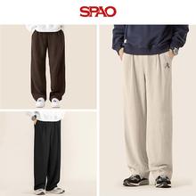 SPAO 灯芯绒休闲阔腿裤宽松遮肉