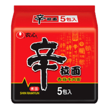 农心辛拉面方便面经典泡面拉面袋装速食面韩式风味多口味多连包 辛拉面5连包15.9元（需领券）