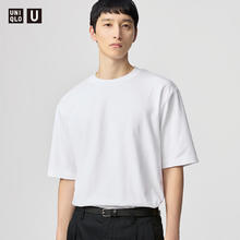 UNIQLO 优衣库 男装/男女同款大师T AIRism宽松圆领T恤五分袖短袖475355 475355/00白色69.52元