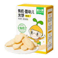 窝小芽【89选10件】儿童零食婴幼儿有机米饼泡芙溶豆饼干鳕鱼肠奶片零食 有机婴幼儿米饼【1盒】19元 (满200减111,券后省1)