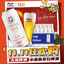 天湖啤酒 施泰克浑浊型 9度原浆白啤 500ml*12听27.58元