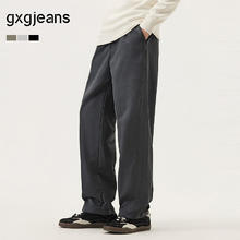 gxgjeans gxg.jeans男装 多色斜纹面料简约基础宽松休闲长裤男裤 25秋新品 黑色 2XL 185券后89元
