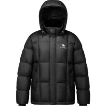 骆驼 火山656羽绒服男冬季2025新款连帽加厚保暖情侣黑色面包外套349.3元