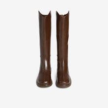 BASTO 百思图 24冬街头骑士靴粗跟女长靴M5102DG4 咖色券后157.1元