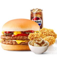 美团外卖 肯德基 汁汁双层嫩牛堡超值4件套兑换券·1张单件仅6.97元！现价27.9元 原价57元