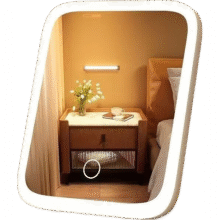 智能便携平板梳妆镜台式360度补光平面镜子桌面led化妆镜带灯镜子 随机颜色【三档变色】+长按可调节亮度14.5元 (券后省15)